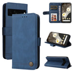 Custodia per telefono in pelle con bottone in metallo con albero della vita Skin Feel, For Google Pixel 8, For Google Pixel 7a, For Google Pixel 7 Pro, For Google Pixel  7
