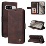 Custodia per telefono in pelle con bottone in metallo con albero della vita Skin Feel, For Google Pixel 8, For Google Pixel 7a, For Google Pixel 7 Pro, For Google Pixel  7