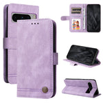 Custodia per telefono in pelle con bottone in metallo con albero della vita Skin Feel, For Google Pixel 9 Pro, For Google Pixel 9, For Google Pixel 8a, For Google Pixel 8 Pro