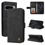 Custodia per telefono in pelle con bottone in metallo con albero della vita Skin Feel, For Google Pixel 9 Pro, For Google Pixel 9, For Google Pixel 8a, For Google Pixel 8 Pro