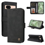 Custodia per telefono in pelle con bottone in metallo con albero della vita Skin Feel, For Google Pixel 9 Pro, For Google Pixel 9, For Google Pixel 8a, For Google Pixel 8 Pro