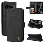 Custodia per telefono in pelle con bottone in metallo con albero della vita Skin Feel, For Google Pixel 9 Pro, For Google Pixel 9, For Google Pixel 8a, For Google Pixel 8 Pro