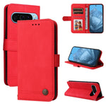Custodia per telefono in pelle con bottone in metallo con albero della vita Skin Feel, For Google Pixel 9 Pro, For Google Pixel 9, For Google Pixel 8a, For Google Pixel 8 Pro