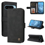 Custodia per telefono in pelle con bottone in metallo con albero della vita Skin Feel, For Google Pixel 9 Pro, For Google Pixel 9, For Google Pixel 8a, For Google Pixel 8 Pro