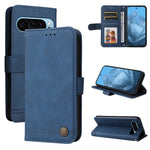 Custodia per telefono in pelle con bottone in metallo con albero della vita Skin Feel, For Google Pixel 9 Pro, For Google Pixel 9, For Google Pixel 8a, For Google Pixel 8 Pro
