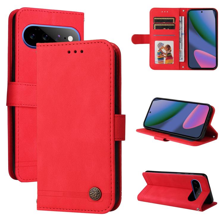 Custodia per telefono in pelle con bottone in metallo con albero della vita Skin Feel, For Google Pixel 11 Pro XL, For Google Pixel 11 / Pixel 11 Pro, For Google Pixel 10a, For Google Pixel 9a