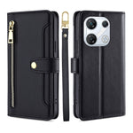 Custodia per telefono in pelle con portafoglio con cerniera a tracolla Lite Sheep Texture, For Infinix Note Edge 5G, For Infinix Smart 20 4G, For Infinix Note 60 5G, For Infinix Hot 60 5G, For Infinix Hot 60 Pro+ 4G, For Infinix Hot 60 Pro 4G          ...