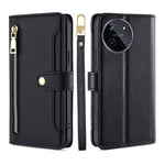 Custodia per telefono in pelle con portafoglio con cerniera a tracolla Lite Sheep Texture, For Realme GT5 Pro 5G, For Realme 11 4G, For Realme GT5 240W, For Realme GT5