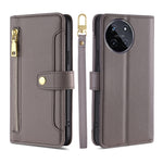 Custodia per telefono in pelle con portafoglio con cerniera a tracolla Lite Sheep Texture, For Realme GT5 Pro 5G, For Realme 11 4G, For Realme GT5 240W, For Realme GT5