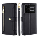 Custodia per telefono in pelle con portafoglio con cerniera a tracolla Lite Sheep Texture, For Realme GT5 Pro 5G, For Realme 11 4G, For Realme GT5 240W, For Realme GT5