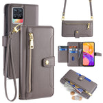 Custodia per telefono in pelle con portafoglio con cerniera a tracolla Lite Sheep Texture, For Realme 8 / 8 Pro, For Realme C20, For Realme C12 / Narzo 20, For Realme 7 / Narzo 20 Pro