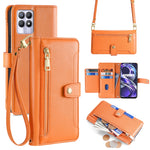 Custodia per telefono in pelle con portafoglio con cerniera a tracolla Lite Sheep Texture, For Realme 8i, For Realme GT Neo 2 5G, For Realme GT Master, For Realme C21Y
