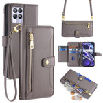 Custodia per telefono in pelle con portafoglio con cerniera a tracolla Lite Sheep Texture, For Realme 8i, For Realme GT Neo 2 5G, For Realme GT Master, For Realme C21Y