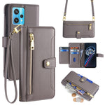 Custodia per telefono in pelle con portafoglio con cerniera a tracolla Lite Sheep Texture, For Realme C30 4G / Narzo 50i Prime, For Realme C31, For Realme GT Neo 3, For Realme 9 Pro+