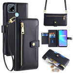 Custodia per telefono in pelle con portafoglio con cerniera a tracolla Lite Sheep Texture, For Realme 8 / 8 Pro, For Realme C20, For Realme C12 / Narzo 20, For Realme 7 / Narzo 20 Pro