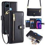 Custodia per telefono in pelle con portafoglio con cerniera a tracolla Lite Sheep Texture, For Realme 8i, For Realme GT Neo 2 5G, For Realme GT Master, For Realme C21Y
