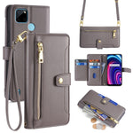 Custodia per telefono in pelle con portafoglio con cerniera a tracolla Lite Sheep Texture, For Realme 8i, For Realme GT Neo 2 5G, For Realme GT Master, For Realme C21Y