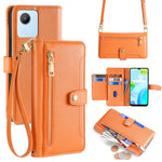 Custodia per telefono in pelle con portafoglio con cerniera a tracolla Lite Sheep Texture, For Realme C30 4G / Narzo 50i Prime, For Realme C31, For Realme GT Neo 3, For Realme 9 Pro+