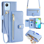 Custodia per telefono in pelle con portafoglio con cerniera a tracolla Lite Sheep Texture, For Realme C30 4G / Narzo 50i Prime, For Realme C31, For Realme GT Neo 3, For Realme 9 Pro+