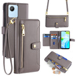 Custodia per telefono in pelle con portafoglio con cerniera a tracolla Lite Sheep Texture, For Realme C30 4G / Narzo 50i Prime, For Realme C31, For Realme GT Neo 3, For Realme 9 Pro+