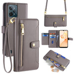 Custodia per telefono in pelle con portafoglio con cerniera a tracolla Lite Sheep Texture, For Realme C30 4G / Narzo 50i Prime, For Realme C31, For Realme GT Neo 3, For Realme 9 Pro+