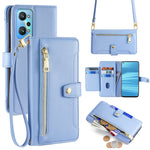 Custodia per telefono in pelle con portafoglio con cerniera a tracolla Lite Sheep Texture, For Realme 8i, For Realme GT Neo 2 5G, For Realme GT Master, For Realme C21Y