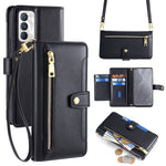 Custodia per telefono in pelle con portafoglio con cerniera a tracolla Lite Sheep Texture, For Realme 8i, For Realme GT Neo 2 5G, For Realme GT Master, For Realme C21Y