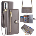 Custodia per telefono in pelle con portafoglio con cerniera a tracolla Lite Sheep Texture, For Realme 8i, For Realme GT Neo 2 5G, For Realme GT Master, For Realme C21Y