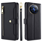Custodia per telefono in pelle con portafoglio con cerniera a tracolla Lite Sheep Texture, For Realme GT Neo6 SE, For Realme 12 5G, For Realme 12+ 5G, For Realme 12 Pro 5G