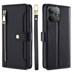 Custodia per telefono in pelle con portafoglio con cerniera a tracolla Lite Sheep Texture, For Realme GT Neo6 SE, For Realme 12 5G, For Realme 12+ 5G, For Realme 12 Pro 5G