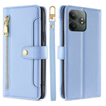 Custodia per telefono in pelle con portafoglio con cerniera a tracolla Lite Sheep Texture, For Realme GT Neo6 SE, For Realme 12 5G, For Realme 12+ 5G, For Realme 12 Pro 5G