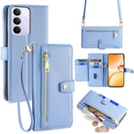 Custodia per telefono in pelle con portafoglio con cerniera a tracolla Lite Sheep Texture, For Realme C85 5G, For Realme C85 Pro 4G, For Realme 15T 5G Global, For Realme C71 4G