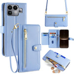 Custodia per telefono in pelle con portafoglio con cerniera a tracolla Lite Sheep Texture, For Realme P4 Power 5G, For Realme Note 80 4G, For Realme C83 5G, For Realme Neo8 5G