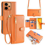 Custodia per telefono in pelle con portafoglio con cerniera a tracolla Lite Sheep Texture, For Realme P4 Power 5G, For Realme Note 80 4G, For Realme C83 5G, For Realme Neo8 5G