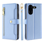 Custodia per telefono in pelle con portafoglio con cerniera a tracolla Lite Sheep Texture, For Tecno Camon 30, For Tecno Pova 5 Pro, For Tecno Pova Neo 3, For Tecno Camon 20 Premier 5G