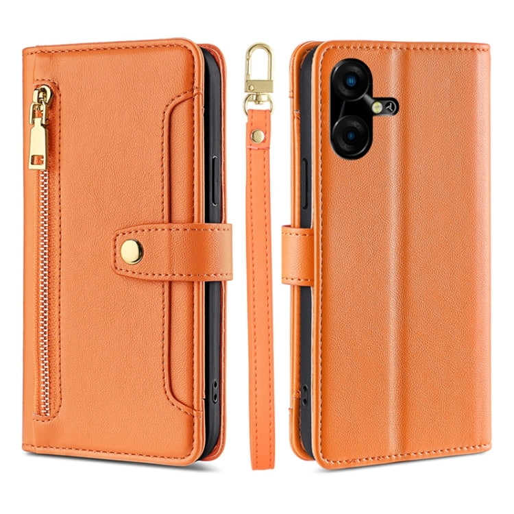 Custodia per telefono in pelle con portafoglio con cerniera a tracolla Lite Sheep Texture, For Tecno Camon 30, For Tecno Pova 5 Pro, For Tecno Pova Neo 3, For Tecno Camon 20 Premier 5G