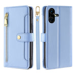 Custodia per telefono in pelle con portafoglio con cerniera a tracolla Lite Sheep Texture, For Tecno Camon 30, For Tecno Pova 5 Pro, For Tecno Pova Neo 3, For Tecno Camon 20 Premier 5G