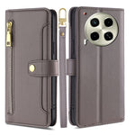 Custodia per telefono in pelle con portafoglio con cerniera a tracolla Lite Sheep Texture, For Tecno Camon 30, For Tecno Pova 5 Pro, For Tecno Pova Neo 3, For Tecno Camon 20 Premier 5G