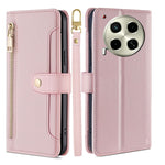 Custodia per telefono in pelle con portafoglio con cerniera a tracolla Lite Sheep Texture, For Tecno Camon 30, For Tecno Pova 5 Pro, For Tecno Pova Neo 3, For Tecno Camon 20 Premier 5G
