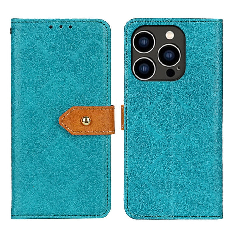 Custodia in pelle floreale per iPhone 15 e 16