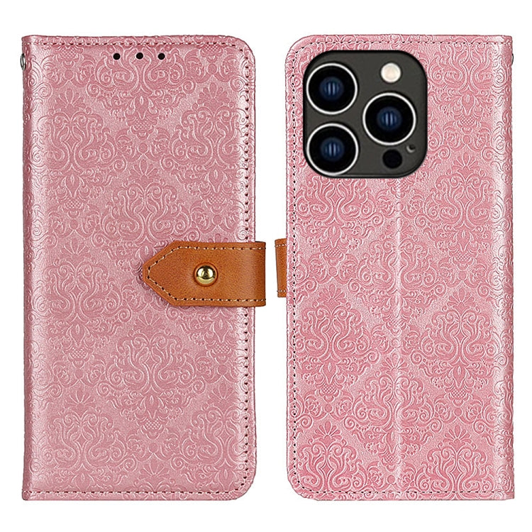 Custodia in pelle floreale per iPhone 15 e 16