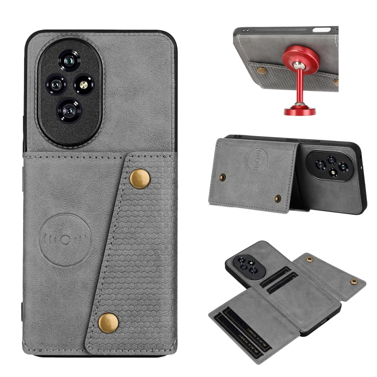 Custodia magnetica per telefono con doppia fibbia, For Honor 300, For Honor 200, For Honor 200 Pro, For Honor 90 Pro