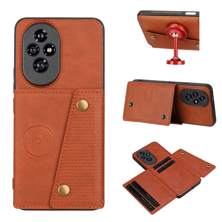 Custodia magnetica per telefono con doppia fibbia, For Honor 300, For Honor 200, For Honor 200 Pro, For Honor 90 Pro