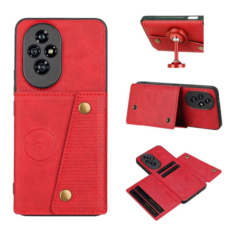 Custodia magnetica per telefono con doppia fibbia, For Honor 300, For Honor 200, For Honor 200 Pro, For Honor 90 Pro