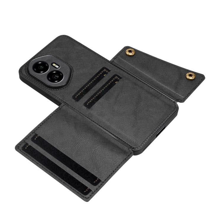 Custodia magnetica per telefono con doppia fibbia, For Honor 300, For Honor 200, For Honor 200 Pro, For Honor 90 Pro