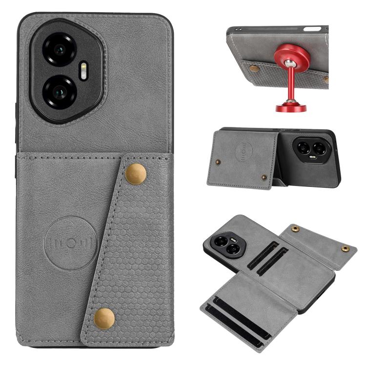 Custodia magnetica per telefono con doppia fibbia, For Honor 300, For Honor 200, For Honor 200 Pro, For Honor 90 Pro