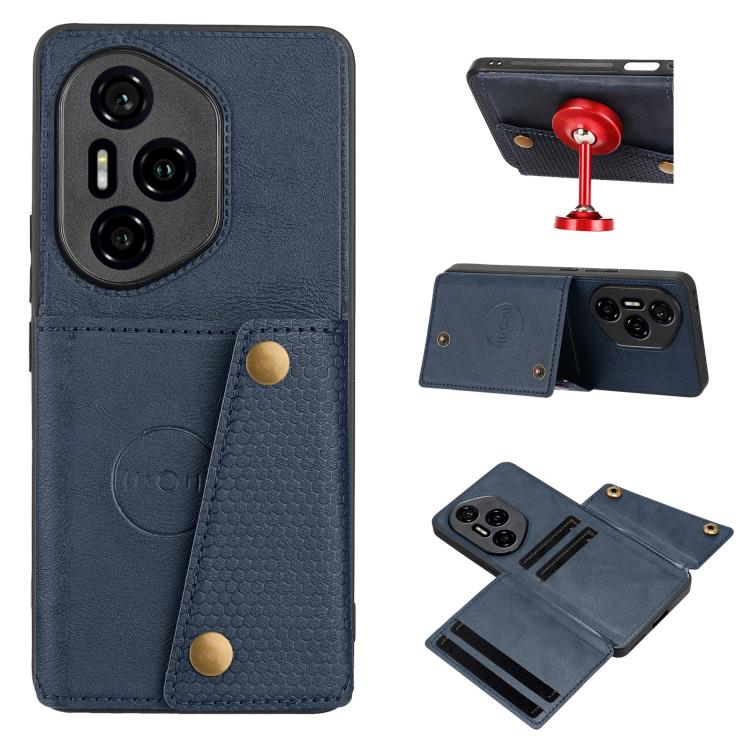Custodia magnetica per telefono con doppia fibbia, For Honor 400 Pro Global 160.8mm, For Honor 400 Global 156.5mm, For Honor 300 Ultra, For Honor 300 Pro