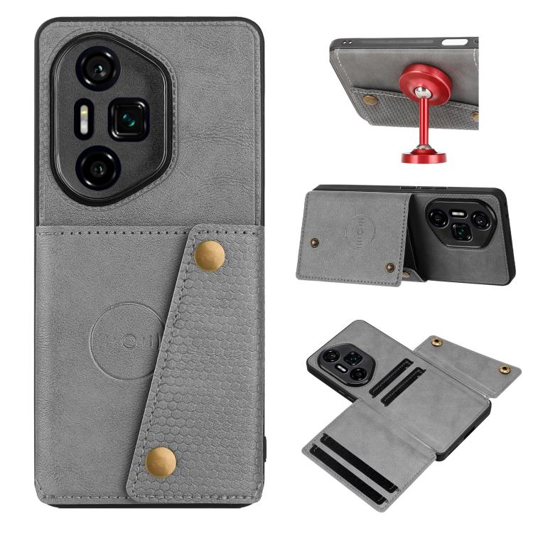Custodia magnetica per telefono con doppia fibbia, For Honor 400 Pro Global 160.8mm, For Honor 400 Global 156.5mm, For Honor 300 Ultra, For Honor 300 Pro