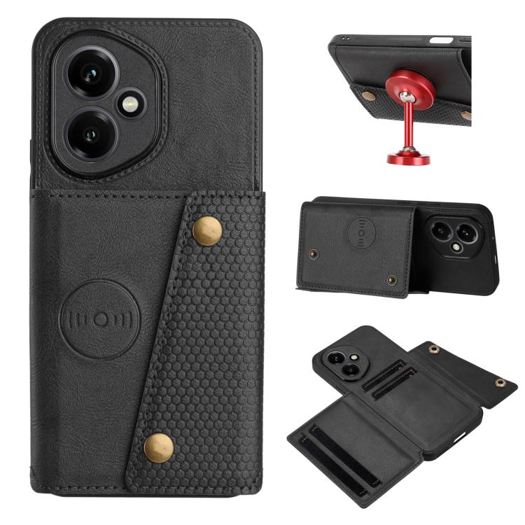 Custodia magnetica per telefono con doppia fibbia, For Honor 400 Pro Global 160.8mm, For Honor 400 Global 156.5mm, For Honor 300 Ultra, For Honor 300 Pro