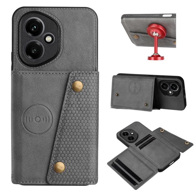 Custodia magnetica per telefono con doppia fibbia, For Honor 400 Pro Global 160.8mm, For Honor 400 Global 156.5mm, For Honor 300 Ultra, For Honor 300 Pro